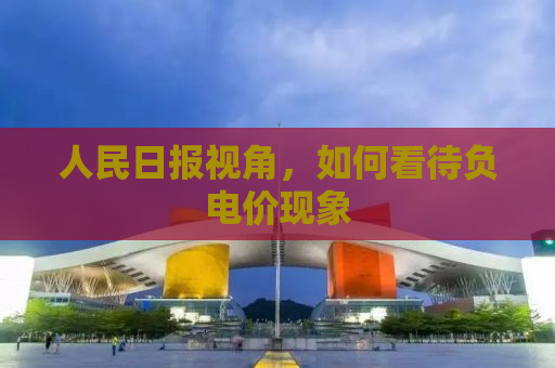 人民日报视角，如何看待负电价现象