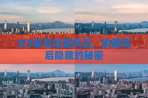 大S豪宅处置风云，协商背后隐藏的秘密