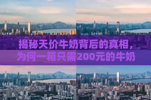 揭秘天价牛奶背后的真相，为何一箱只需200元的牛奶竟被卖到6000元？