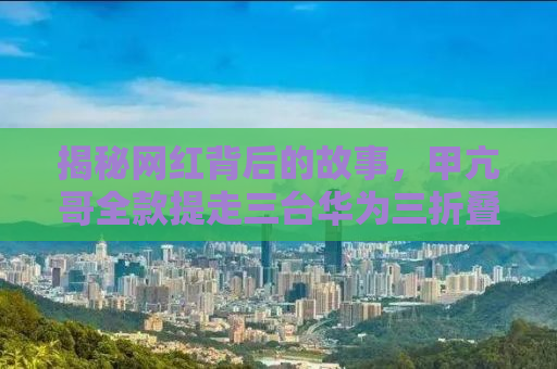 揭秘网红背后的故事，甲亢哥全款提走三台华为三折叠背后的故事