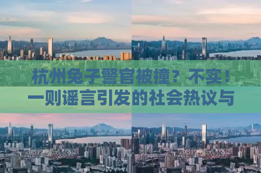 杭州兔子警官被撞？不实！一则谣言引发的社会热议与反思