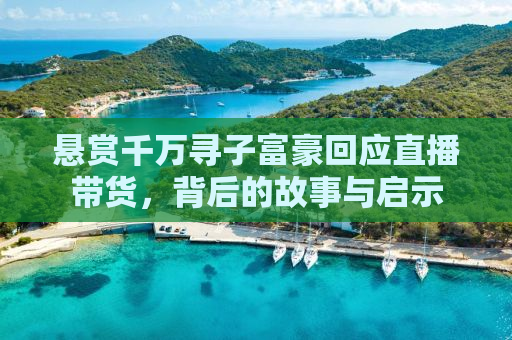悬赏千万寻子富豪回应直播带货，背后的故事与启示